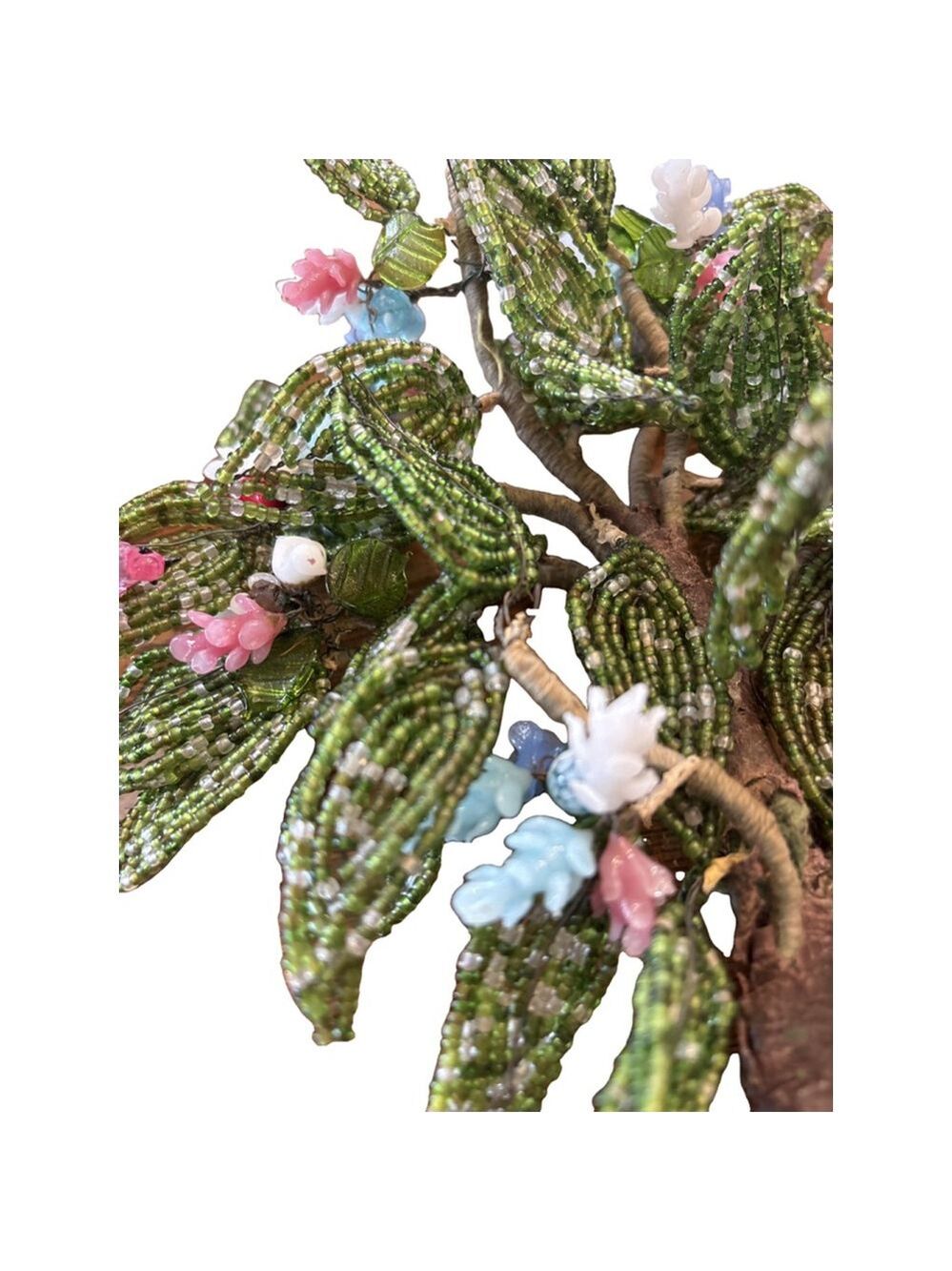 Hand Beaded Sculpture - Green, Brown